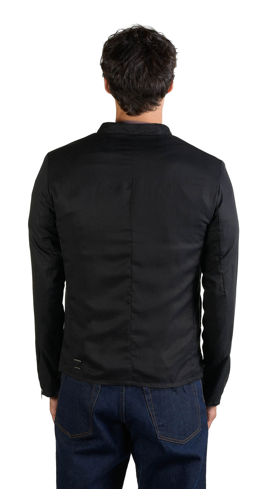 DANIELE BASTA LEATHER AND SILVER JACKET